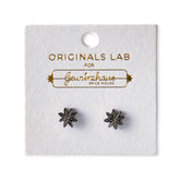 Star Anise Stud Earring 18K Silver Plated